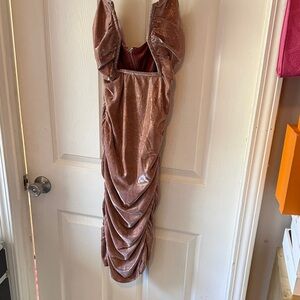 Fashion Nova Shimmering Brown Dress
